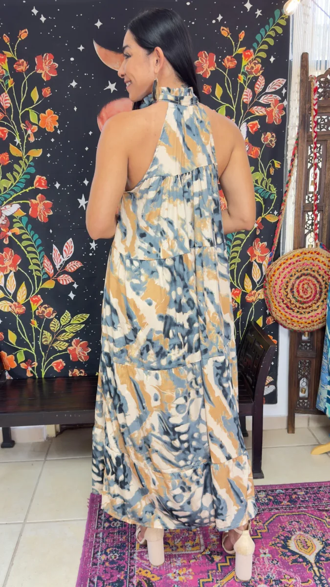 Ruffle Neck Maxi Dress - Image 4