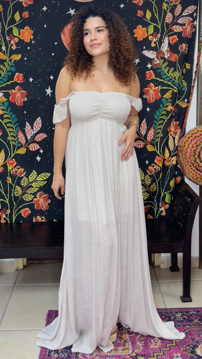 Lyanna Dress- Cream - Image 2