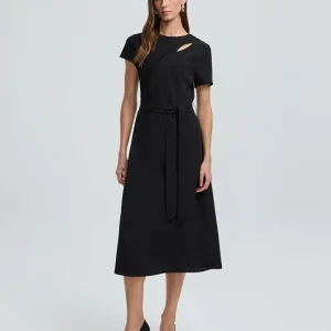 Belted Cutout Dress