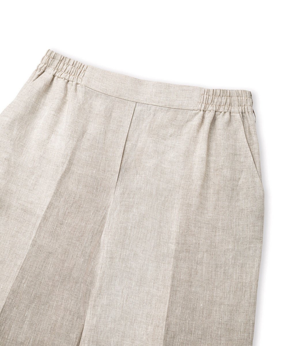 Pressed-Crease Belted Linen Trousers - Image 6