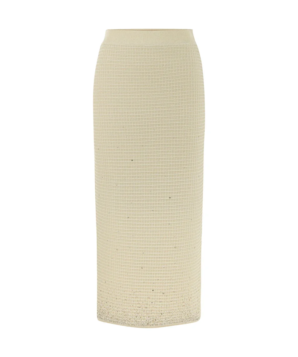 Rhinestone Knit Skirt - Image 5