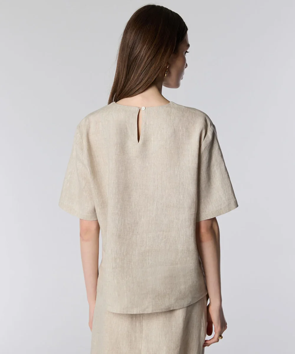 Embroidered Linen Blouse - Image 7